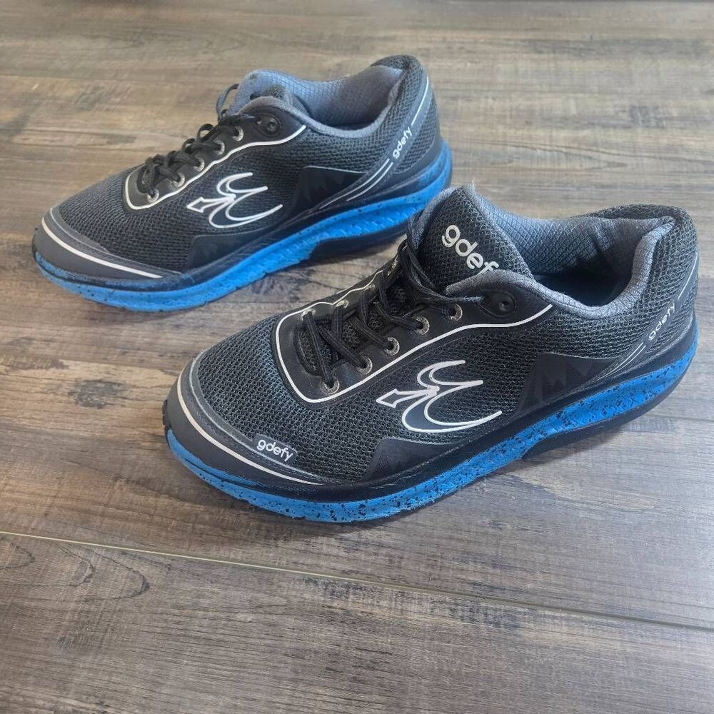 GDefy Mighty Walk sneakers blue black pain relief  men's size 11.5 comfort shoes